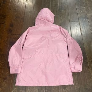 VTG The Woolrich Woman Pink Wool Plaid Lined Parka Coat Jacket Medium-read descr